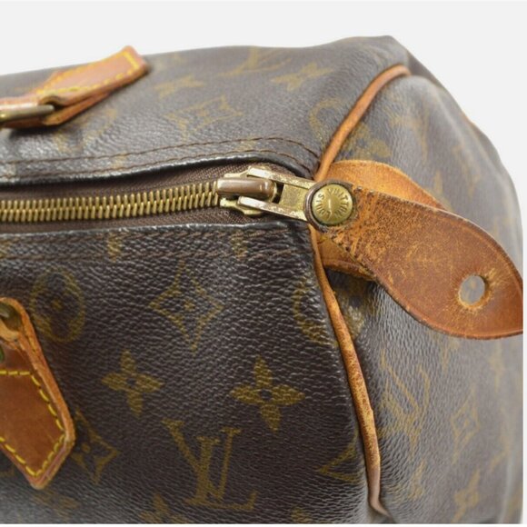 Louis Vuitton Speedy 30 Handbag, Monogram Canvas M41526 VI1921 KK32013 - Picture 4 of 10